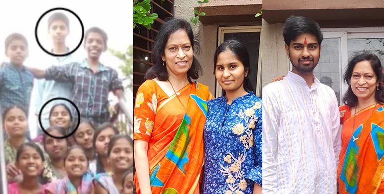 Chaya amma with nikhil and niharika